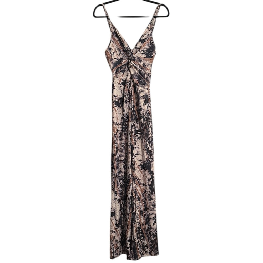 🌻 Unbranded Patterned Twist Front Keyhole Detail Jumpsuit